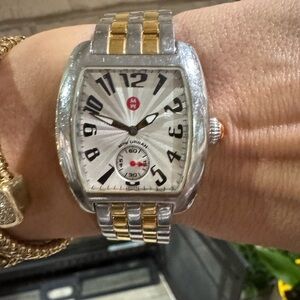 Michele Mini Urban Two-Tone Watch | Swiss | Stainless Steel